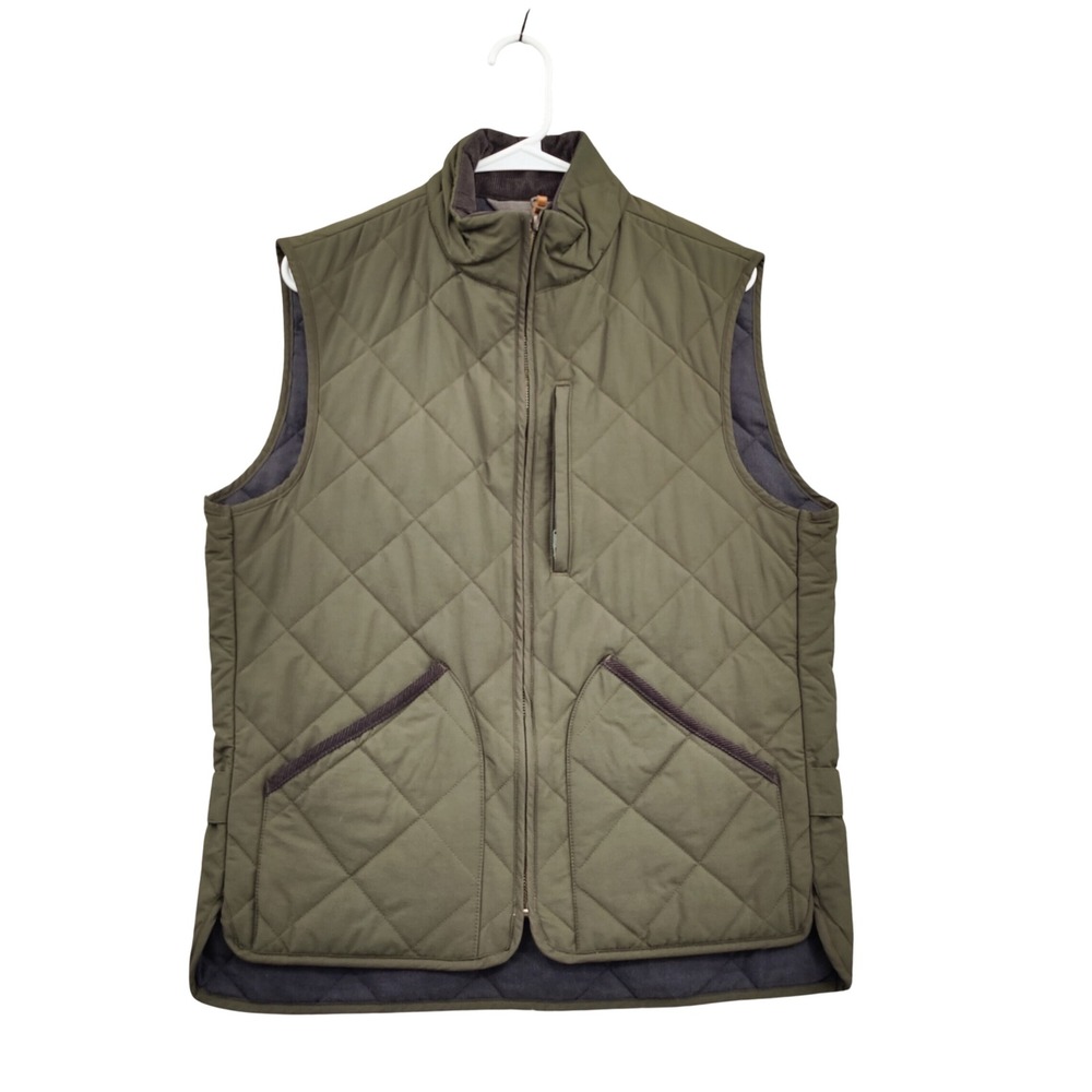 J.Crew Mens Heritage Gorpcore Sussex Quilted Primaloft Vest S Olive Green